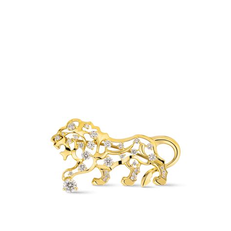 chanel lion brooch|Chanel lion diamond brooch.